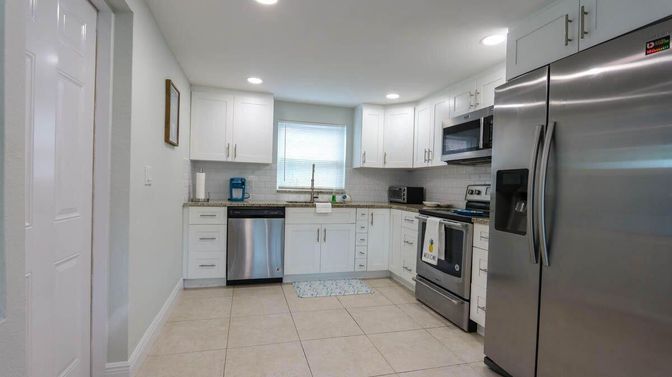 Interior, Kitchen, Recessed Lighting, Stainless Steel Appliances