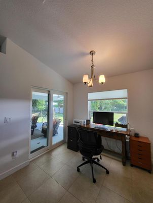 Chandelier, Home Office, Interior