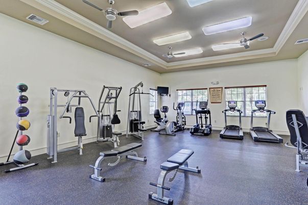 Fitness Equipment, Gym, Interior, Recessed Lighting