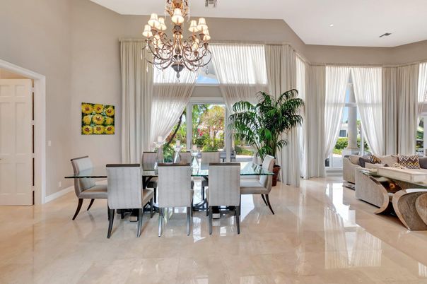 Chandelier, Dining room, Interior, Recessed Lighting