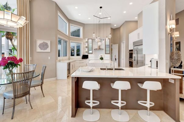 Interior, Kitchen, Pendant Lights, Recessed Lighting, Stainless Steel Appliances