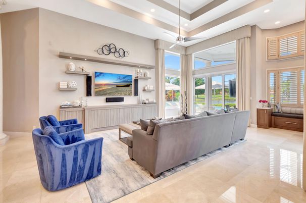 Interior, Living room, Recessed Lighting