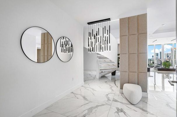 Interior, Marble, Pendant Lights