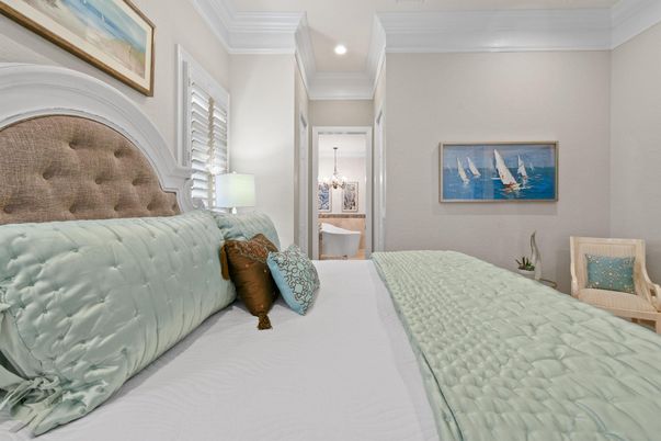 Bedroom, Chandelier, Interior, Recessed Lighting