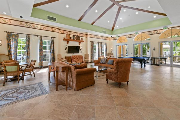 Billiard Table, Dining room, Game Room, Interior, Living room, Recessed Lighting, Wooden Beams