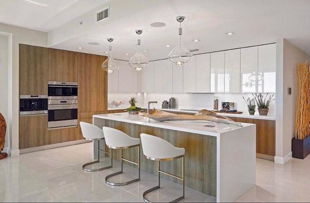 Interior, Kitchen, Pendant Lights, Recessed Lighting, Stainless Steel Appliances