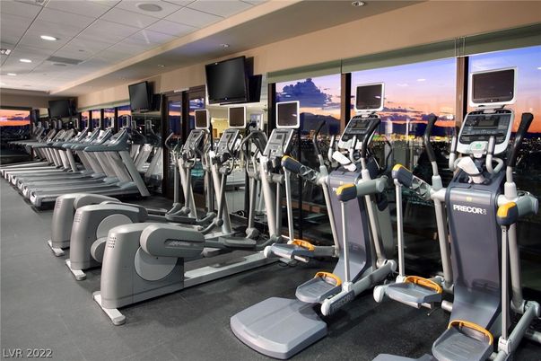 Fitness Equipment, Gym, Interior, Recessed Lighting