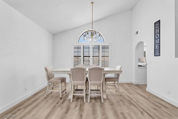 Chandelier, Dining room, Interior, Pendant Lights, Wood Texture Flooring