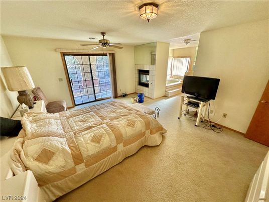 Bedroom, Fireplace, Interior