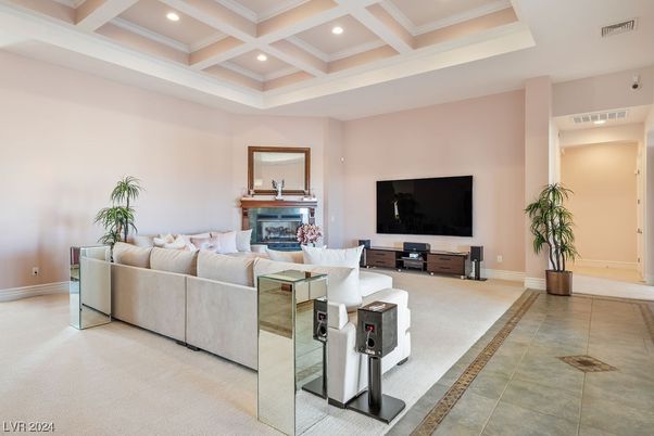 Fireplace, Interior, Living room, Recessed Lighting