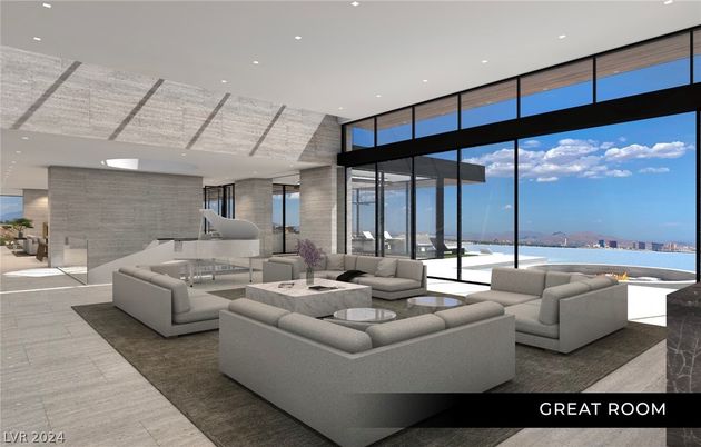 Interior, Living room, Recessed Lighting, Stone Walls