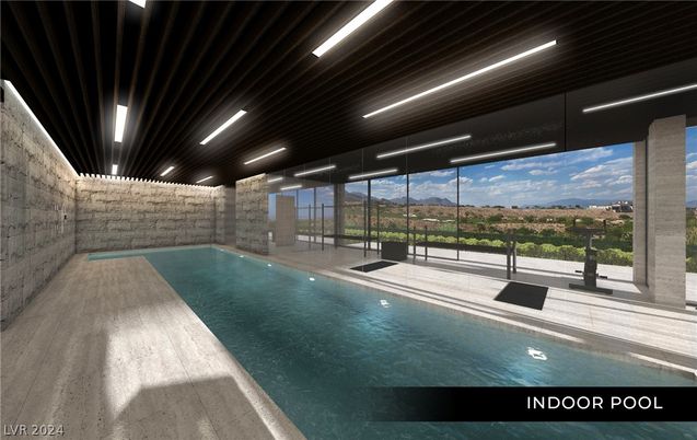 Interior, Pool, Recessed Lighting, Wood Texture Flooring