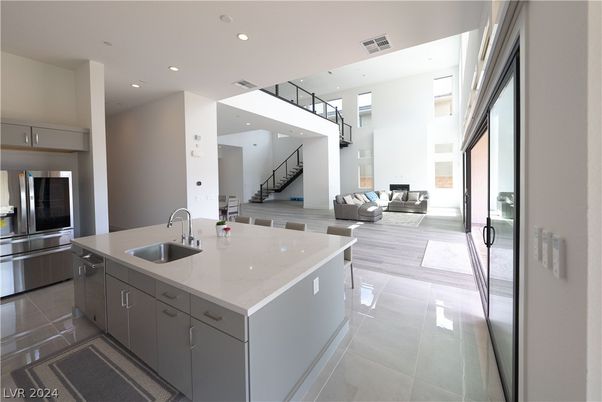 Interior, Kitchen, Living room, Recessed Lighting, Stainless Steel Appliances