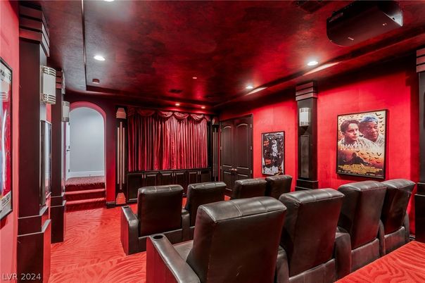 Home Theatre Room, Interior, Projection Screen, Recessed Lighting, Theatre Room