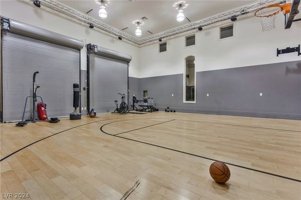 Fitness Equipment, Interior, Wood Texture Flooring