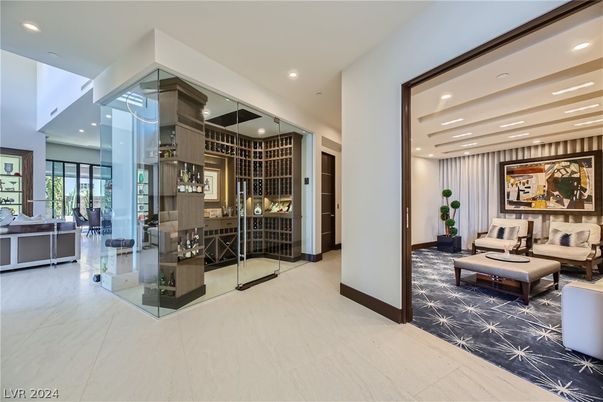 Interior, Living room, Recessed Lighting, Wine Storage