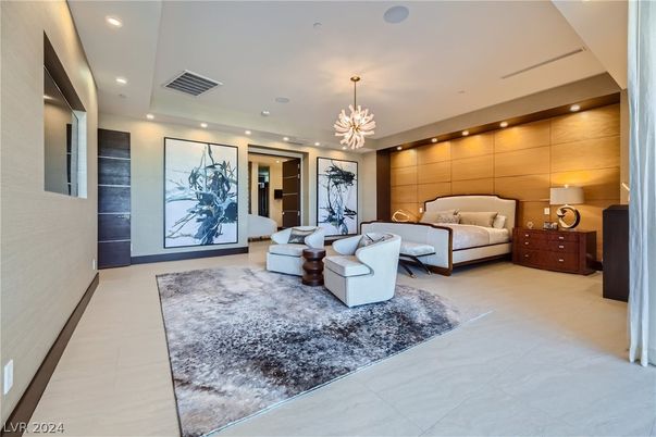 Bedroom, Interior, Pendant Lights, Recessed Lighting