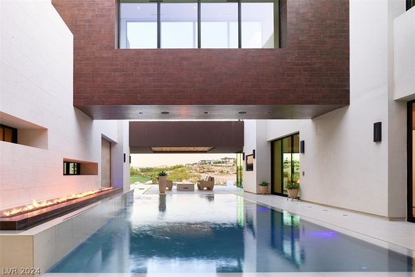 Fireplace, Interior, Pool, Stone Walls