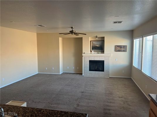 Empty room, Fireplace, Interior
