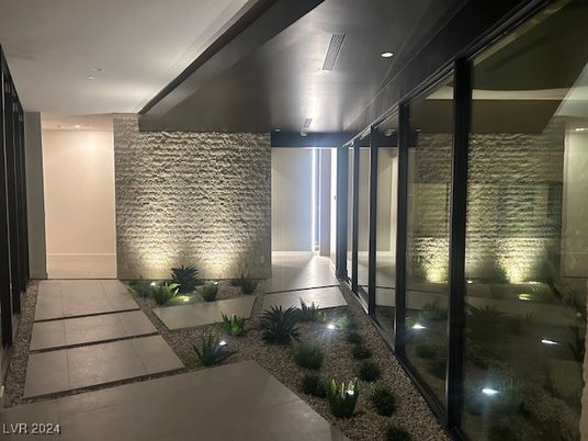 Interior, Recessed Lighting, Stone Walls