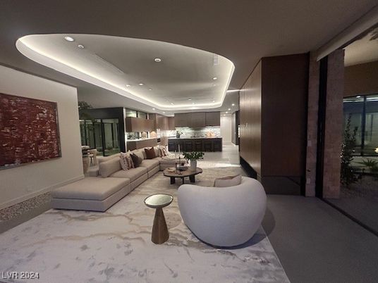 Interior, Living room, Recessed Lighting