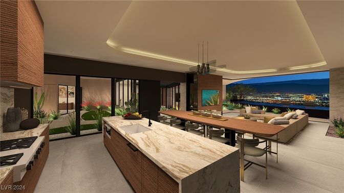 Dining room, Interior, Living room, Pendant Lights, Recessed Lighting