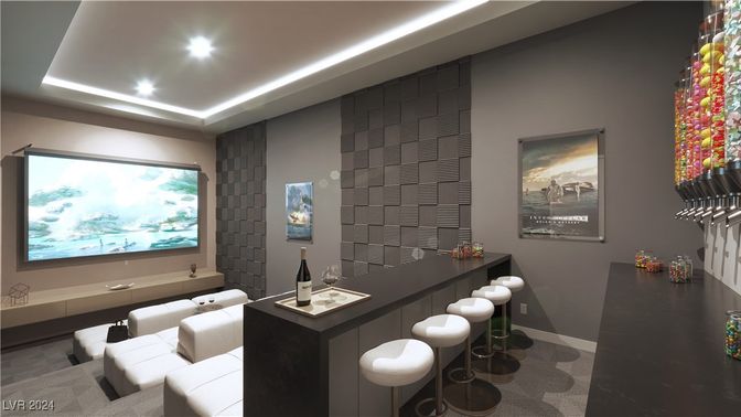 Interior, Projection Screen, Recessed Lighting, Theatre Room