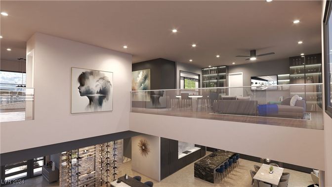 Interior, Living room, Recessed Lighting
