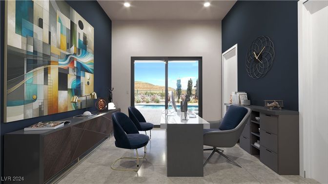 Home Office, Interior, Recessed Lighting