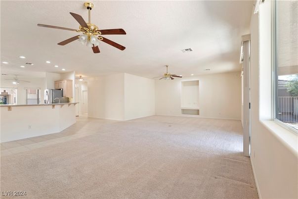 Empty room, Interior, Kitchen, Recessed Lighting