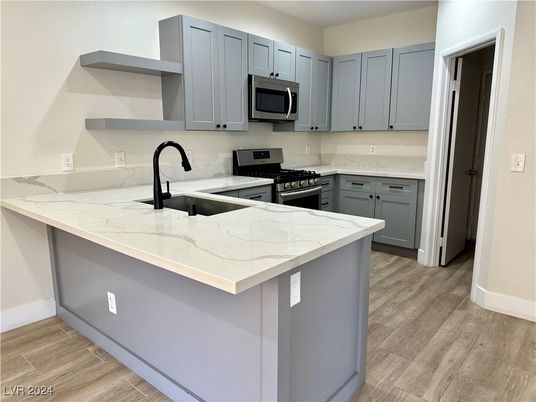 Interior, Kitchen, Wood Texture Flooring
