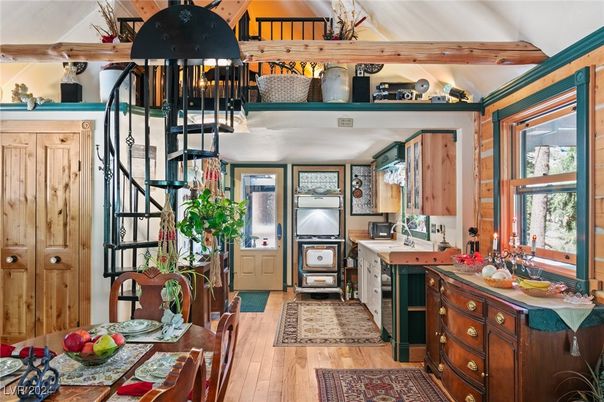 Interior, Kitchen, Wooden Beams, Wood Texture Flooring