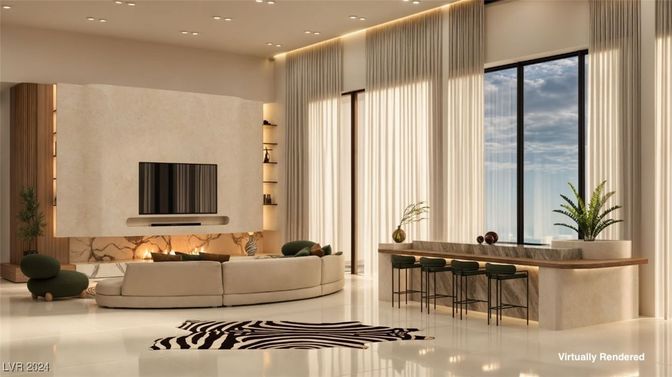 Interior, Living room, Recessed Lighting