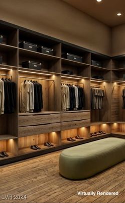 Interior, Recessed Lighting, Walk-in Closets, Wood Texture Flooring