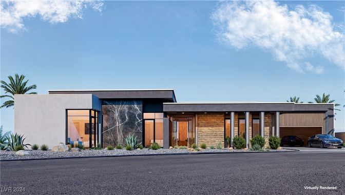Attached, Exterior, Facade, Modern