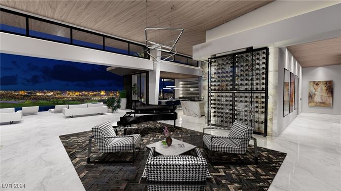 Interior, Living room, Marble, Pendant Lights