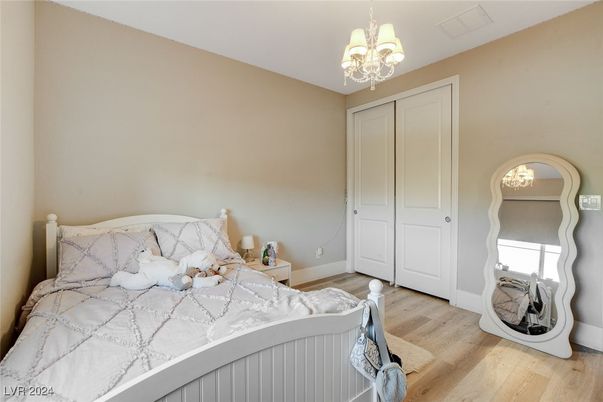 Bedroom, Chandelier, Interior, Wood Texture Flooring