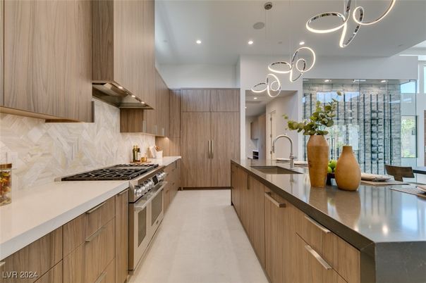 Interior, Kitchen, Pendant Lights, Recessed Lighting, Stainless Steel Appliances