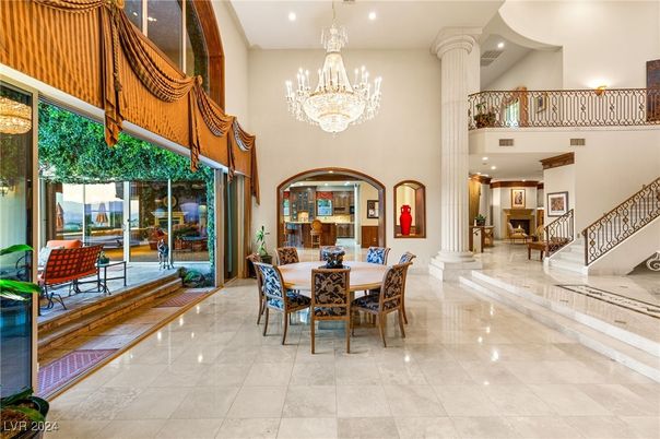 Chandelier, Dining room, Interior, Recessed Lighting