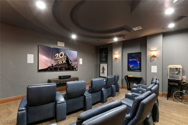 Home Theatre Room, Interior, Projection Screen, Recessed Lighting, Theatre Room