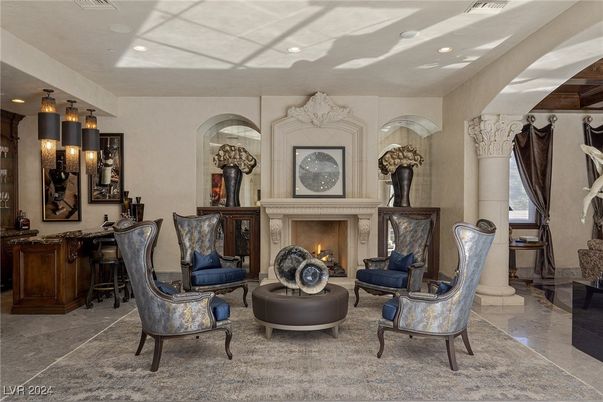 Fireplace, Interior, Living room, Recessed Lighting