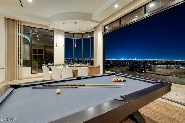 Billiard Table, Game Room, Interior, Pendant Lights, Recessed Lighting