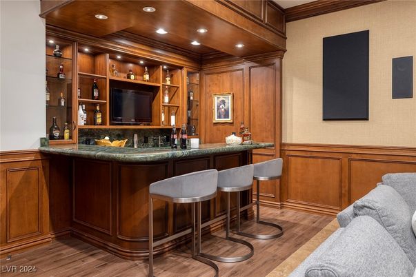 Interior, Recessed Lighting, Wood Texture Flooring, Wooden Walls