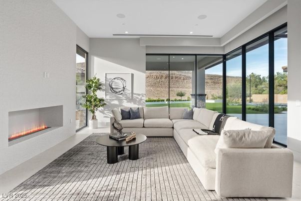 Fireplace, Interior, Living room, Recessed Lighting