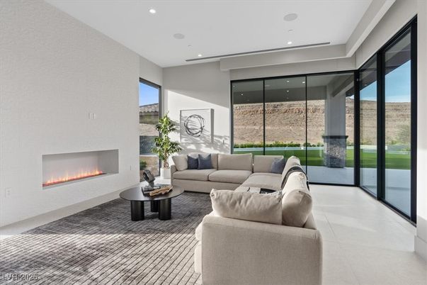 Fireplace, Interior, Living room, Recessed Lighting