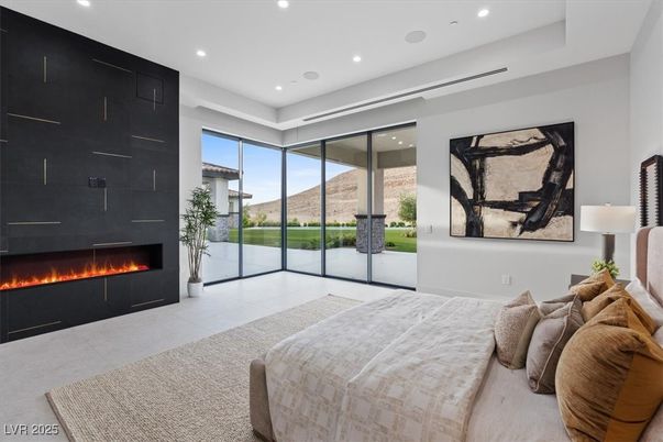 Bedroom, Fireplace, Interior, Recessed Lighting