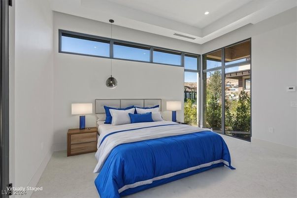Bedroom, Interior, Pendant Lights, Recessed Lighting