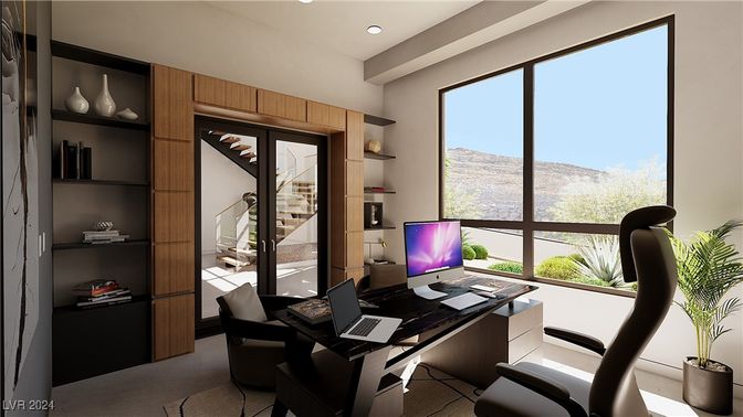 Home Office, Interior, Recessed Lighting