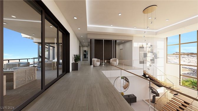 Interior, Pendant Lights, Recessed Lighting, Wood Texture Flooring