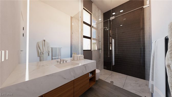 Bathroom, Glass Shower, Interior